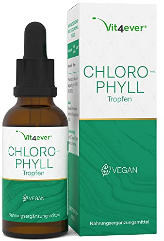 Chlorophyll Tropfen 100 ml - Premium: Bis zu 4-fach höher dosiert (300 mg je Tagesdosis) - Flüssiges Chlorophyll aus Alfalfa Extrakt - Mit gereinigtem Osmosewasser - Vegan - Laborgeprüft
