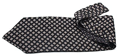 UK_Stone Herren Seide Krawattenschal Paisley Block Pattern Halstuch Beidseitig verwendbar