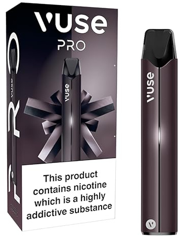 Vuse Pro Vape Kit, Compatible with Vuse Pods (Sold Separately), Black | Reusable, Rechargeable & Refillable Vape, Slim Design, Fast Charging, Splash-Resistant