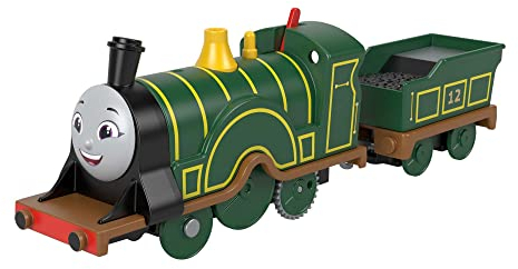 Thomas & Friends, batteriebetriebener Spielzeugzug Emily mit Tender für Kinder im Kindergartenalter, ab 3 Jahren, HHN41, Holz