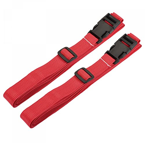 sourcing map Correas de equipaje ajustables de 2 m de longitud, Cinta Maleta Seguridad, Accesorios de Viaje con hebilla de liberación rápida para mochila, paquete de 2 unidades