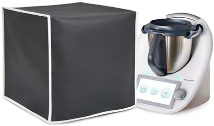 HOMELAY Abdeckhaube für Thermomix TM6. Maßgeschneidert Für TM (Nicht Universal). Kunstleder Fleckenabweisend und Antibakteriell, Handgefertigt in Europa. Farbe Anthrazit