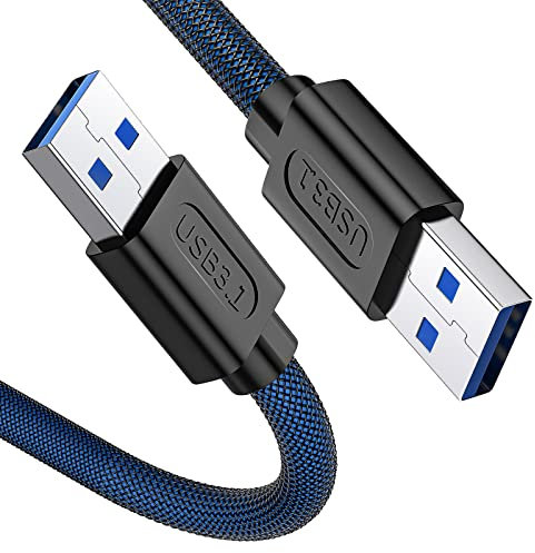 ANDTOBO Cavo Con Doppio USB, Cavo USB 3.0 Doppio Maschio Compatibile Con Alloggiamenti Del Disco Rigido Lettore DVD (0.5M)