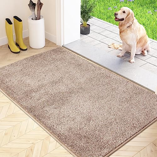FCSDETAIL Schmutzfangmatte Innen 86 x 150 cm, rutschfeste Maschinenwaschbare Fußmatte, Sauberlaufmatte, Eingangstürmatte mit Wasserabsorbierenden, Fussmatte für Hund, Eingang, Haustür & Flur