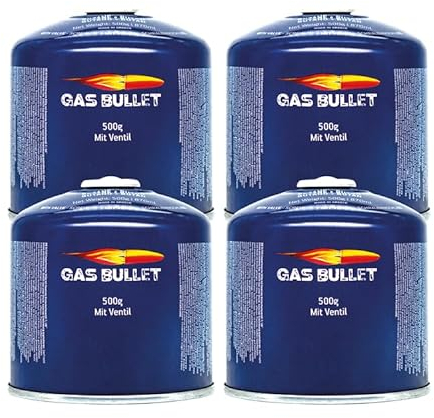 Gas Bullet ® Gaskartusche 500g passend für Gaskocher und Geräte mit Schraubventilanschluss | Gaskartusche EN417 | Ventilkartusche für Camping (4)