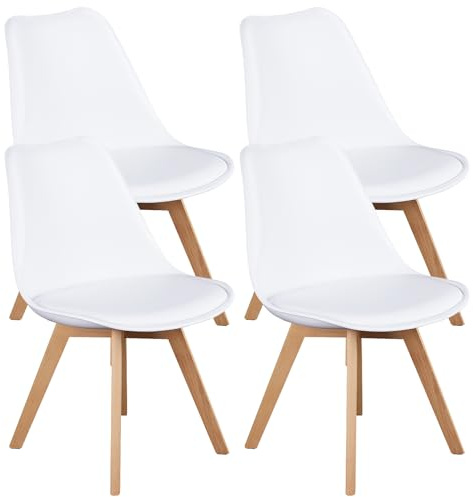 DUMOS Esszimmerstühle 4er Set Elegant und Schön Modern Stühle Esszimmer Pu-Leder Gepolstert küchenstühle Esszimmerstuhl Geeignet für Küche Wohnzimmer Schlafzimmer
