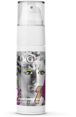 DIGUE® Crema Contorno Occhi Bio per Borse, Occhiaie, Gonfiori - Rassodante, Lenitiva, Anti-Età con Fico d'India, Aloe Vera, Avocado - Testata su Pelli Sensibili - Nickel Tested - 30ml Made in Italy