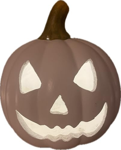khevga Halloween Deko Kürbis Herbstdeko Windlicht Deko-Kürbis LED Beleuchtet (mit LED weiß)