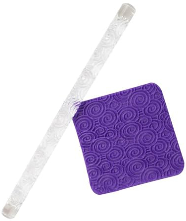 Nudelholz Roller mit Mustern Prägung Acryl Nudelholz Mini Gravierte Nudelholz zum Backen Geprägt Plätzchen