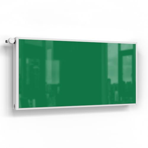 DEQORI Lámina magnética para calefacción, 120 x 60 cm, color verde oscuro, decorativa para radiadores, lámina decorativa autoadhesiva, magnética y se puede escribir