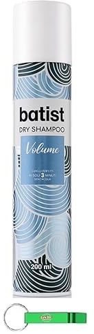 Batist Volume Dry Champú seco para cabello estructurado y voluminoso en 3 minutos, sin agua, para todo el cabello, 200 ml + llavero Beni Culinari gratuito (12 unidades)