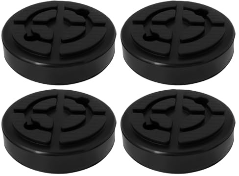 ECSiNG 4pcs Round Auto Lift Pads 120mm x 30mm Round Rubber Pad Car Lift Pads for Vehicle Jack Lifting Platforms Compatible with Twin Busch Lifts