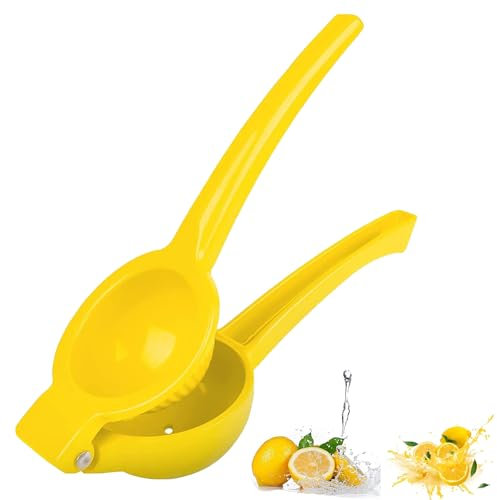 2PCS Lemon Squeezers, Lemon Juicer, Lime Squeezer, Lemon Squeezer, Juicer Hand, Lemon Squeezer Press, Juice Squeezer, Hand Juicer, Manual for Many Fruits（Yellow）