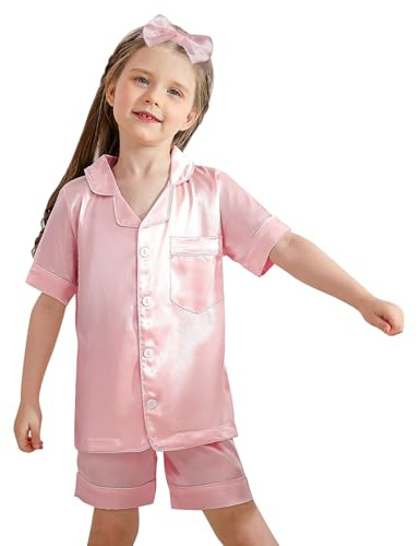 cenozo pyjamas flickor pojkar sidenset med pannband knappar pyjamas nattkläder loungekläder klädset