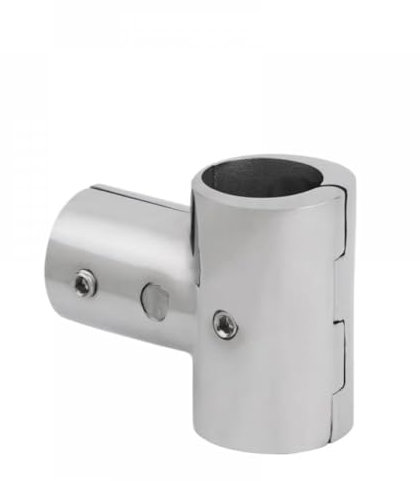 Corrimano per barche marine in acciaio inossidabile 316 Raccordo a T da 90 gradi per banchina per yacht da 7/8 pollici e 1 pollice e tubo per tenda da sole esterno compatibile con prodotti simili(22MM