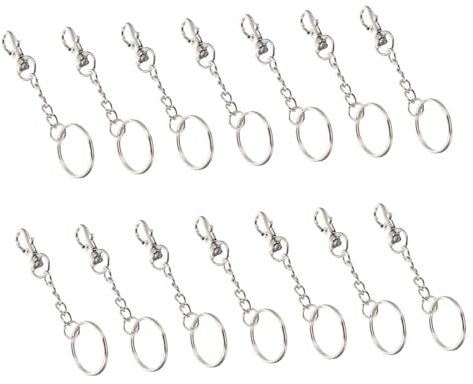 VILLFUL 60juegos Llavero Cierre De Langosta De Acero Inoxidable Anilla De Conexión Para Llaveros Materiales Para Hacer Para Accesorios De Coche