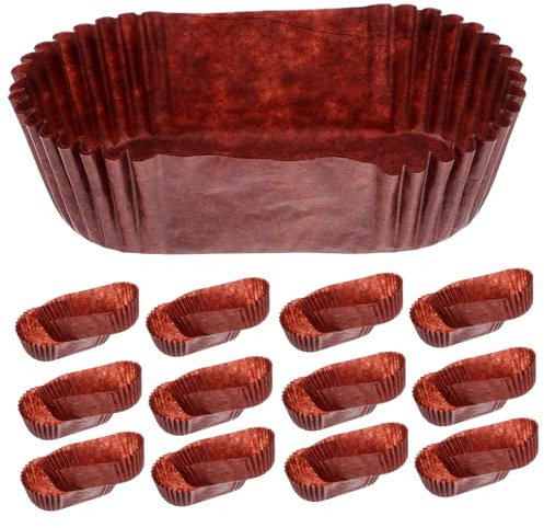 Ciieeo 1000pezzi Pirottini Di Carta Ovali Per Torte Pirottini Di Carta Forma Di Barca Per Muffin Resistenti Alle Alte Temperatur Olio Acqua Per Gelaterie e Feste