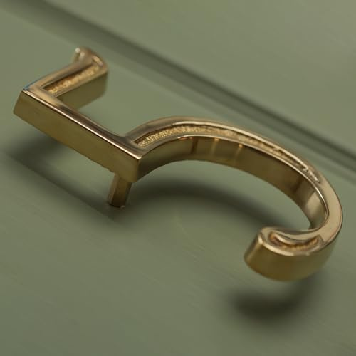 Floatinig House Number | 5 inch Modern Door Sign Numbers Signs Plaques | Street Home Address Numerals (Polished Brass, 5)