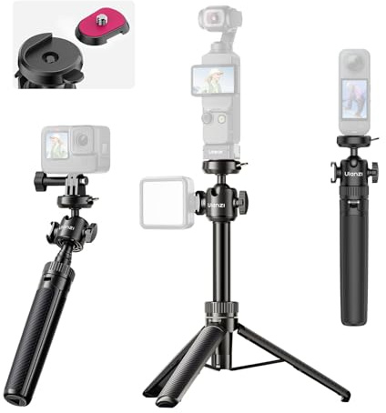 ULANZI MT90 Mini Trépied de caméra à dégagement Rapide pour DJI Pocket 3/Osmo Action 5 4 3, Perche à Selfie Compatible avec GoPro/Insta360 X5 Ace/Ace Pro/X4, trépied de Voyage pour caméra d'action