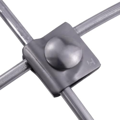 HausHeld® Erdungsklemme V4A für Blitzschutzdraht Ø 8-10mm – Edelstahl Kreuzverbinder 38x38mm mit M10x30 Schraube – Blitzschutz Klemme nach PN-EN 62561 & 62305 – für Potentialausgleich & Erdungssysteme