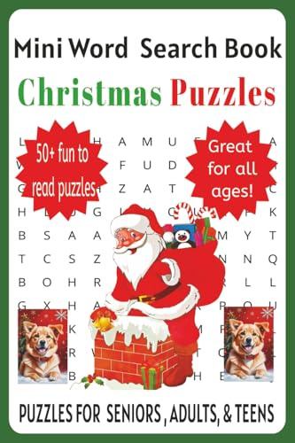 Mini Word Search Book: Christmas Word Puzzles with easy-to-read Read Print and learn about Christmas, Christmas Holiday, Advent Christmas Calendar, ... Holidays, Vacations, and Leisure times