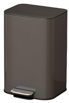 poubelles Poubelle avec Couvercle, 60 L, en Acier Inoxydable, pédale et Fermeture amortie du Seau intérieur Poubelle de Cuisine(Noir)