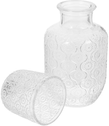 Happyyami Juego de Garrafas de Vidrio con Diseño de Girasol 600ml y Vaso 160ml, Jarra para Agua Fría y Jugos, Set para Mesita de Noche y Cocina, Botella Decorativa y Funcional para Bebidas