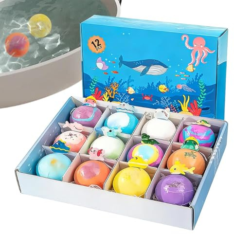Boule de bain moussant SPA 12 Pièces Animaux Marins Gommage Corps Moussant