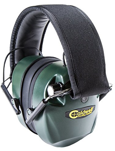 Caldwell E-Max Low Profile Elektronischer Gehörschutz mit Schallverstärkung 21-25 NRR - Verstellbare Ohrenschützer