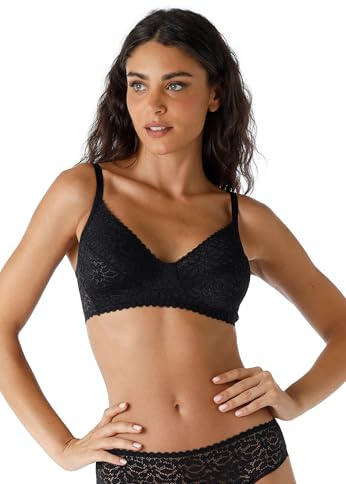 Lovable Reggiseno Senza Ferretto in Pizzo Elastico | Coppe Taglio a Due | vestibilità Naturale, Comfort e Femminilità | Value Elegance Donna, Nero, 38 / 5C