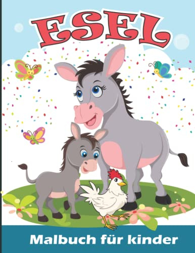 Esel Malbuch Für Kinder: Esel Malvorlagen für Jungen und Mädchen