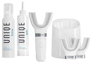 UNIQE One Mix Starterset - Schallzahnbürste mit innovativer Lamellen-Technologie - Inkl. 3 Mundstücke, Zahngel & Zahnschaum - Elektrische Zahnbürste für gesunde Zahnreinigung