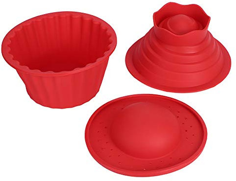 Moldes gigantes para magdalenas, juegos antiadherentes para hornear magdalenas gigantes, aptos para lavavajillas, moldes de silicona para magdalenas grandes para herramientas de horneado de bricolaje,