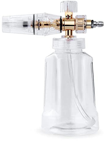 Schaumkanone, Schneeschaumlanze Schaumpistole mit 1L Flasche, Schnellverschluss Schaumkanone, Schaumpistole für Hochdruckreiniger für Zuhause Auto u