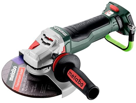metabo Akku-Winkelschleifer WPBA 18 LTX BL 15-180 Quick DS - 18 V, Ø 180 mm - Bürstenloser Motor mit Schnellbremse & Anti-Vibrationssystem, werkzeugloser Scheibenwechsel, ergonomisch - Inkl. metaBOX