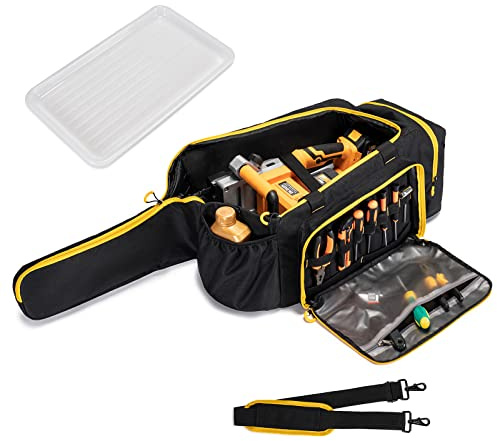 BABEYER Valigetta per motosega, resistente borsa per motosega, compatibile con motosega a batteria da 35/40/45 cm, colore: nero