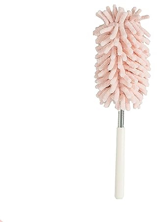 Spolverino, spolverino statico Mini spolverino Domestico Pieghevole e Retrattile artefatto di Pulizia ciniglia Polvere Polvere (Rosa)