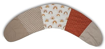 ULLENBOOM ® Stillkissen mit Füllung 170x34 cm Regenbogen (Made in EU) - Stillkissenbezug: 100% Baumwolle (OEKO-TEX ®), Mit Faserbällchen, Schwangerschaftskissen & Seitenschläferkissen