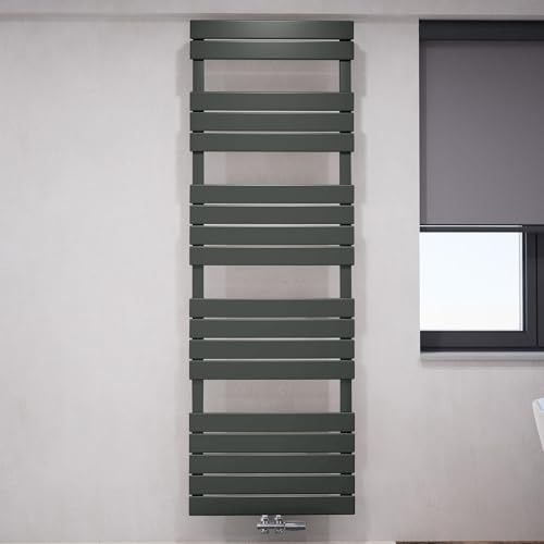 WEBER Badheizkörper Mittelanschluss Design Handtuchheizkörper Handtuchwärmer NEU in ver. Größen (500x1600mm, anthrazit)