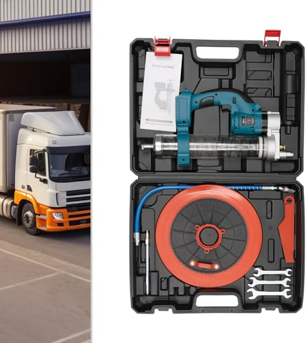 Hochleistungs-Fettpresse Ersatz-Fettpresse Heavy Duty 6000 PSI Elektrische Fettpresse mit Schlauch für mechanische Ausrüstung (ohne Lithium-Batterie)