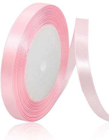 Geschenkband Hellrosa 10 mm Breit,23 Meter Satinbänder Hellrosa Stoff Schleifenband Kunsthandwerk,Hochzeitsdekoration, Weihnachten, Haarbögen, Blumensträuße, Geburtstag und Geschenkverpackung