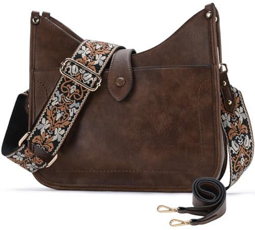 VX VONXURY Handtasche Damen mittelgroß mit 2 Riemen veganes Leder | wasserfest, kratzfest, Anti-Diebstahl, Gesäßtasche, goldene Beschläge, Büro, Reisen, Freizeit, Berufstätige, Studentinnen