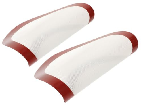 Silicone Tapis de Cuisson 2 Pièces Antiadhésif Rond | Rouge, Usage Pâtisserie et Pizza, Format Rond Pratique, Accessoire la Cuisine Réutilisable pour Cuisson