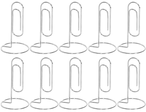 10 Stück Schreibtisch-Fotohalter, Bilderhalter Für Mitteldekorationen, Nordische Büroklammer-Tischkarten-Notizhalter, Plattierter Geometrischer Visitenkartenhalter Für Papiernotizen