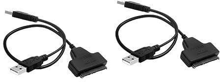 Hoement 2pièces Câble Adaptateur Usb Pour Disque Dur Connecteur Usb à Avec Alimentation Pour Disques Durs Externes Et Internes
