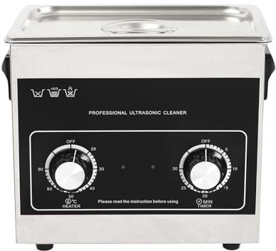 CAFIEDR 3.2L Ultrasonic Cleaner,120W 40KHZ Jewellery Cleaner,Low Noise Glasses Cleaner Machine,for Jewelry Ring Earring Necklace