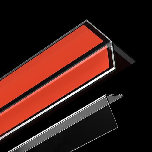 Raouoae Profilé De Bordure pour Carrelage Et Plans De Travail 3 Pièces 80/100 /120/150 Cm Protecteur d'angle en PVC pour Panneaux Muraux Et Cadres De Porte en Plastique(80cm,W:1.7cm)