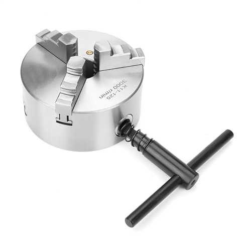 Mandrino per Tornio in Metallo 5i OU K11-125 Mandrino Autocentrante a 3 Griffe Diametro 125 Mm per Parti del Tornio Mandrino di Alta qualità per la Lavorazione dei Metalli