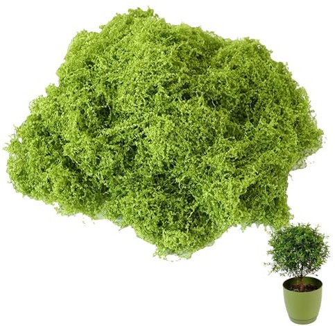 50g Fake Moss,Artificial Moss for Indoor Plant Pots,Natural Dark Green Faux moss Balls,Decorative Artificial Plants,for Wreath Making/Floristry/Crafts/Arts/Home/Garden/Patio/Easter Decorations