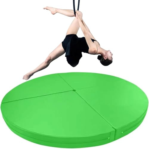 TUPOSTAR Rundstangen-Crash Matte, Fitness-Tanzstange Matten, Schwarze, Faltbare Gymnastik-, Dickes Crash Pad Aus Epe-Schaum, Trainings-StoßDäMpfungskissen,E,200x10cm